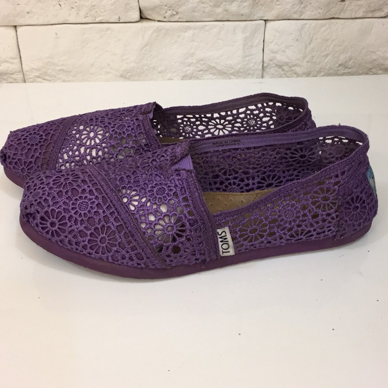 正品TOMS編織鞋(紫）