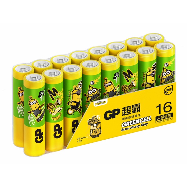 GP碳鋅電池綠色4號16入