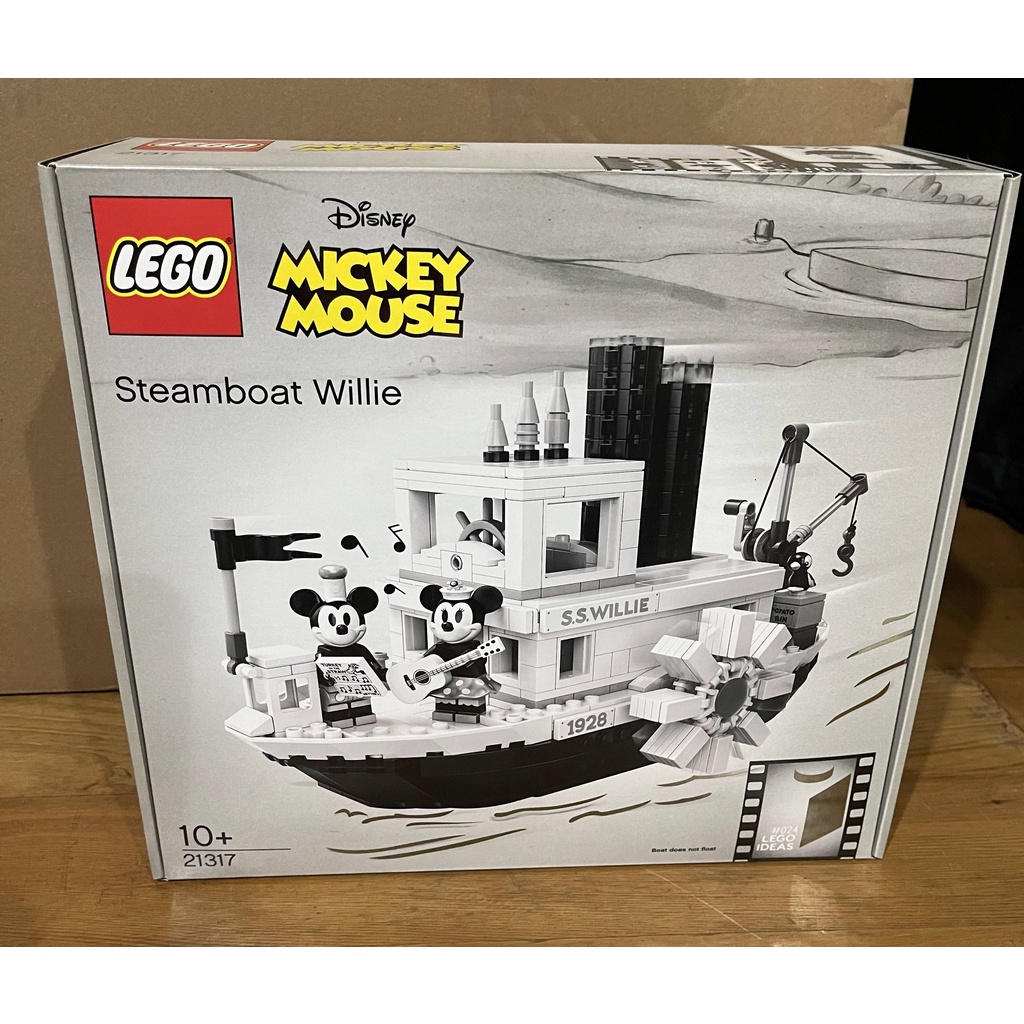 全新樂高正品 LEGO 21317米奇 汽船威利號 黑白 蒸汽船 初版 錯誤版本 24號盒子