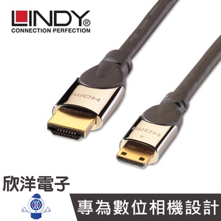 LINDY林帝 Mini HDMI to HDMI 2.0公 傳輸線 3M (41438) 適用攝影機 相機