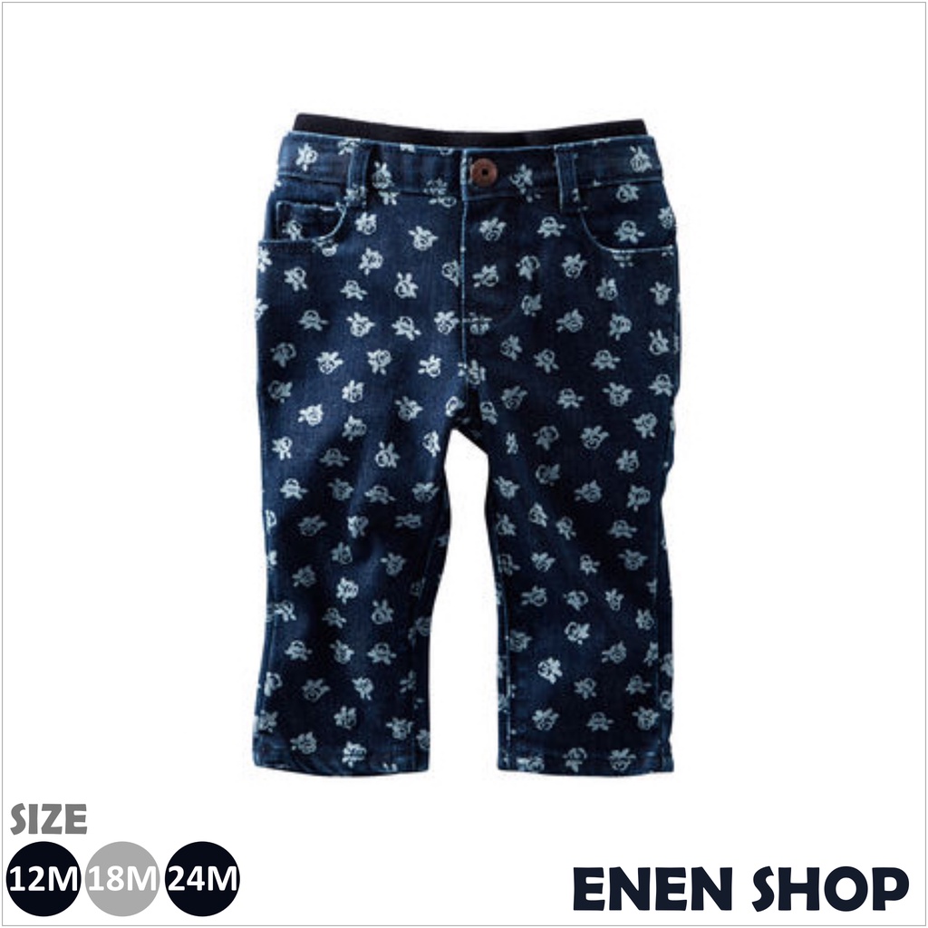 『Enen Shop』@OshKosh Bgosh 復古玫瑰款印花單寧褲 #434A901｜12M/18M/24M