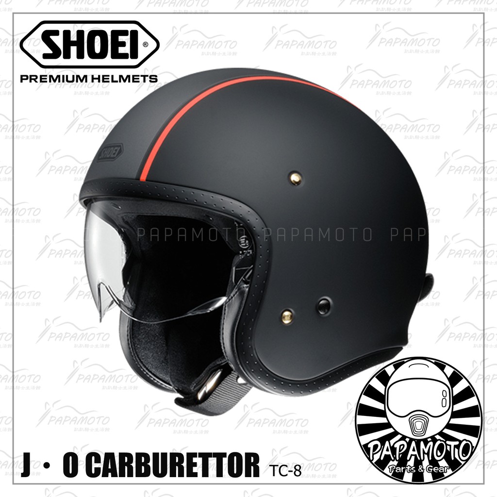 【趴趴騎士】SHOEI JO 安全帽 CARBURETTOR TC-8 公司貨 (內鏡片復古帽