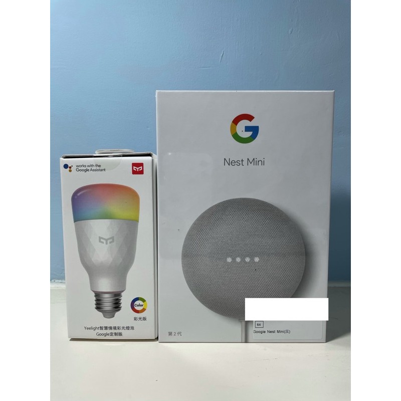 google nest mini2（灰) +智慧燈泡