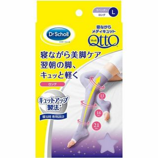 《日本QTTO》睡眠專用機能美腿襪(經典款L)