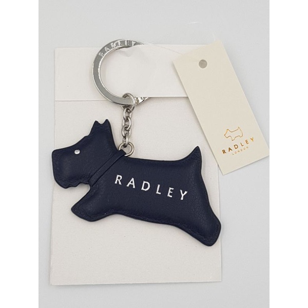 RADLEY 英國LONDON百年品牌藏藍色羊皮鑰匙圈