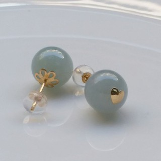 嗨，寶貝銀飾珠寶* 緬甸玉飾品☆18金飾品 簡約風 氣質高雅 冰芙蓉種紫羅蘭帶芋紫 蘋果綠翡翠 k金心形造形圖樣 18k