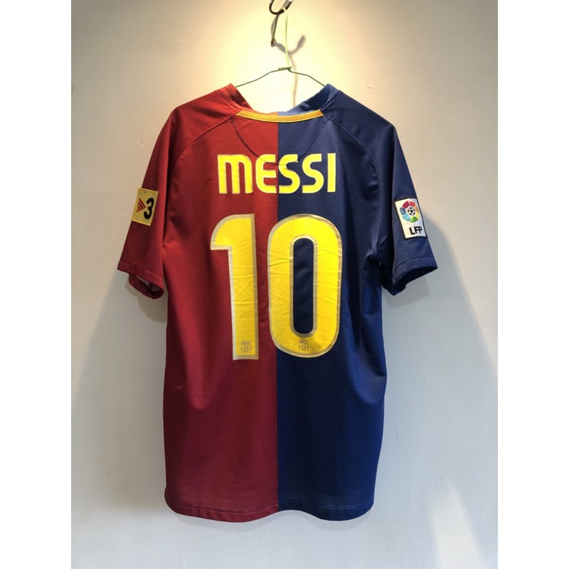 巴塞隆納球衣（2008-2009）Messi.10號（梅西燙字）足球衣（FC Barcelona)
