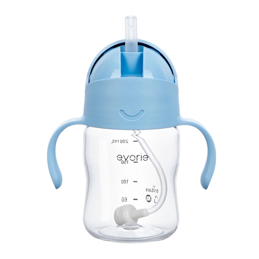 【Evorie】Tritan寶寶防漏吸管杯(200mL)兒童水壺嬰兒學飲杯