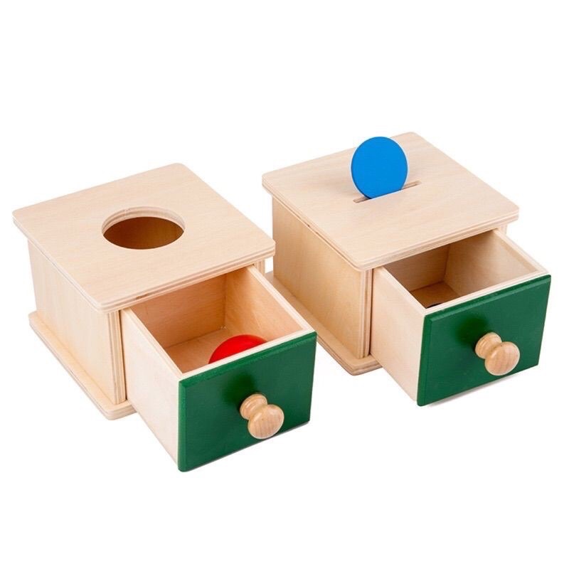 0-3歲蒙特梭利教具系列 投幣盒 圓球盒 合售 二手近全新