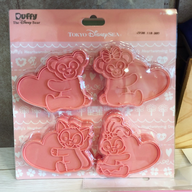 迪士尼海洋 2018 情人節限定 達菲 雪莉玫 畫家貓 史黛拉 巧克力模具 餅乾模具 烘焙工具