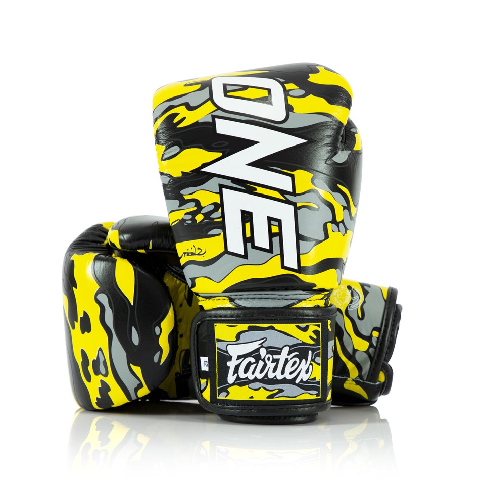 【TMMA】FAIRTEX 三方聯名限量款 真皮拳套 拳套 拳擊 泰拳 MMA -  黃/灰 - BGV ONE