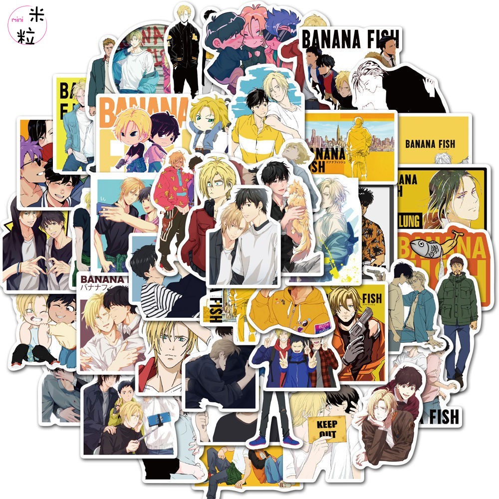 米粒 50張入 戰栗殺機banana Fish 不重複防水塗鴉貼紙套裝 蝦皮購物