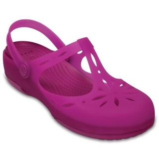 麻緹子 Crocs卡駱馳 花漾卡麗瑪莉珍 蘭花紫/紫藍色 果凍鞋 透氣 楔型跟 舒適緩衝 內增高 防水 輕便 女