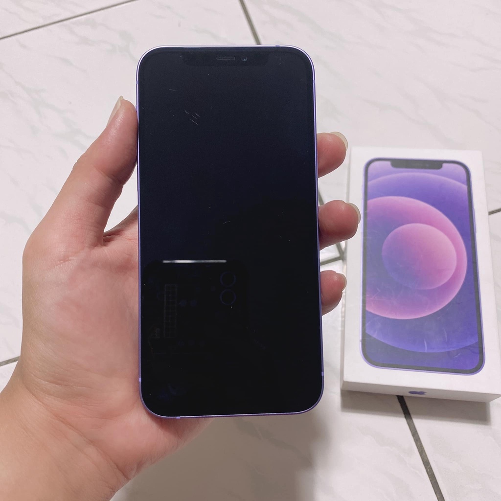 APPLE 蘋果 iPhone 12 64G 紫色 二手展示機 電池100% 保固到9/24 有盒無線無針 現貨一支