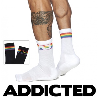 Addicted【正品台灣現貨♥️ 隱密出貨】 彩虹運動襪子 RAINBOW SOCKS AD839 【哈利男孩】