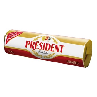 [樸樂烘焙材料]500克原裝 法國總統牌無鹽奶油1箱(16條)