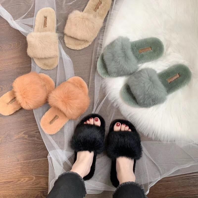 韓國冬天毛毛室內拖鞋