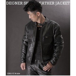 【趴趴騎士】DEGNER 復古騎士皮衣 13WJ-1C (五件式護具 飛行皮革外套 防摔衣