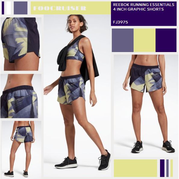 REEBOK RUNNING ESSENTIALS 4 INCH SHORTS 女款 慢跑 運動短褲 紫色 FJ3975