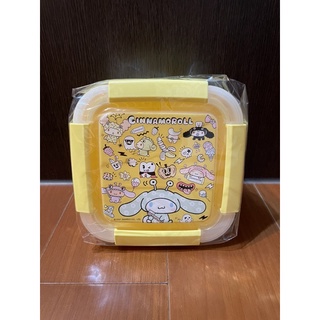 【現貨】全新 大耳狗瀝水保鮮盒 收納盒 蔬果盒 黃色款亮黃款 Cinnamoroll x Sensodyne