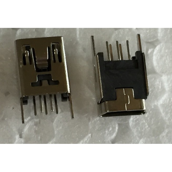 【IF】Mini USB B Type 母座 連接器 5pin 180度 Connector 接頭 DIP 直插式