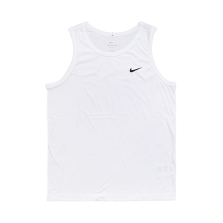 Nike 背心 Dri-FIT 男 白 無袖 小logo 棉質 排汗 基本款 多功能 訓練【ACS】AR6070-100