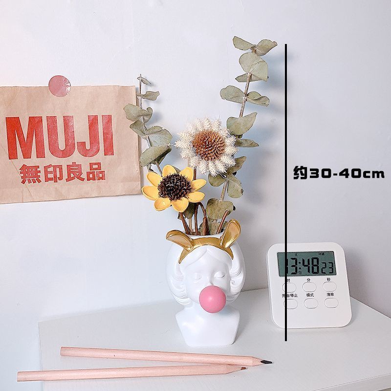 大衛花瓶 限時批發 Ins復古插花花瓶大衛雕像化妝刷桶收納筆筒石膏雕塑干花裝飾擺件 蝦皮購物