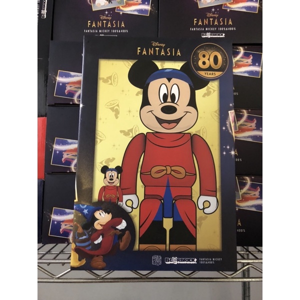 BLS • 全新未拆 Be@rbrick 魔法米奇 FANTASIA MICKEY 400% + 100%  庫柏力克熊