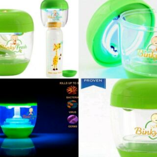 現貨 媽咪必備 美國帶回 小蘋果 binky fresh 可攜式紫外線奶嘴消毒器 奶瓶/安撫奶嘴兩用 綠/粉紅兩色