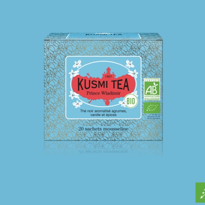 預購✨法國百年品牌🇫🇷KUSMI TEA 拉基米爾王子有機伯爵茶 茶包40g/小罐裝