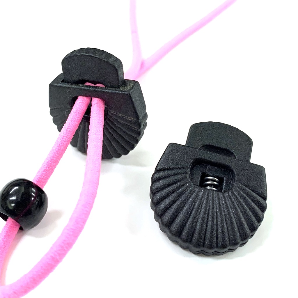 台灣製 MIT 單孔 扇貝形 塑料彈簧束繩扣 / 調節扣 5入/包 CC426【恭盟】