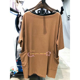 👚現貨👚 韓製側口袋寬領長版上衣