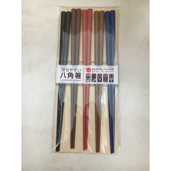 日本製SUNLIFE彩色耐熱8角止滑筷