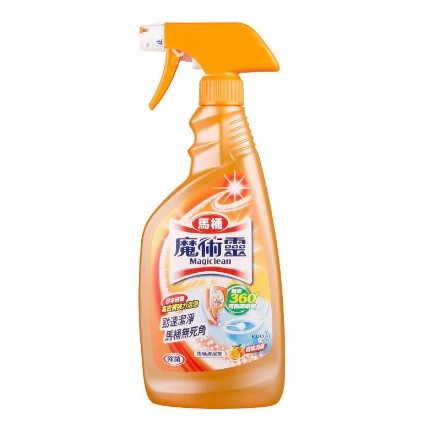 『馬桶清潔劑』魔術靈 馬桶清潔劑 500ml 柑橘消臭 強力清潔-汙垢/尿臭/便臭 可倒噴 另售補充瓶