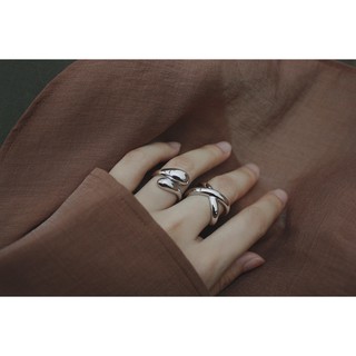 這件飾:: 全現貨賣場 - 925銀『雙弧戒（金/銀）』純銀 戒指 粗獷戒 復古 可調戒 戒指 銀飾 飾品