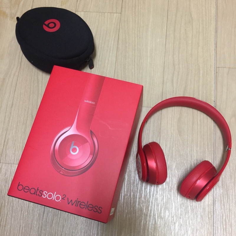 Beats solo2 wireless耳罩式耳機 藍芽2.0版 🎧正紅色 bluetooh2.0