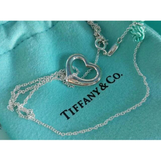 Tiffany&amp;Co 蒂芙尼  925純銀-愛心項鏈-正櫃公司貨