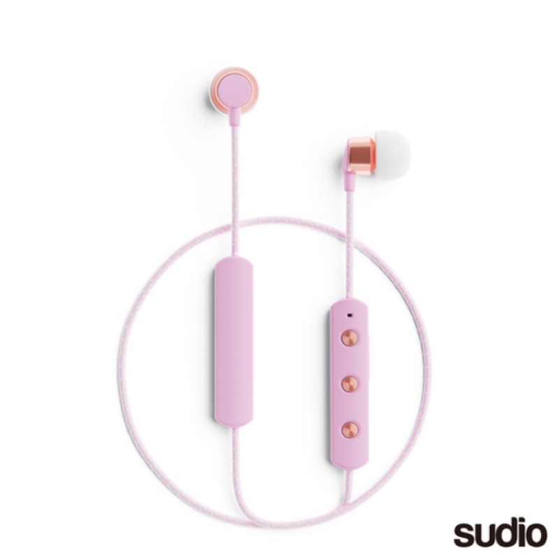 瑞典設計 SUDIO Tio 藍牙耳道式耳機粉色金