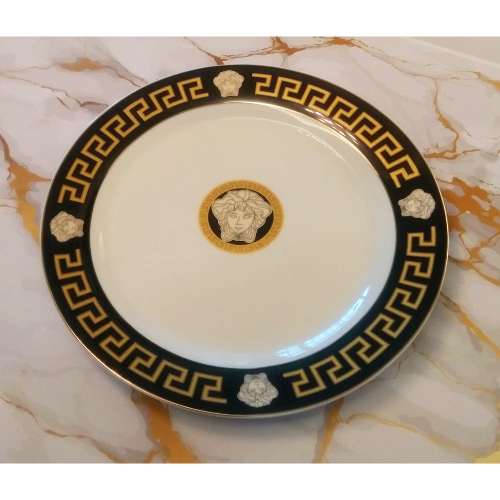 凡賽斯Versace/達文西收藏系列瓷盤/24k金(老件）/直徑27cm