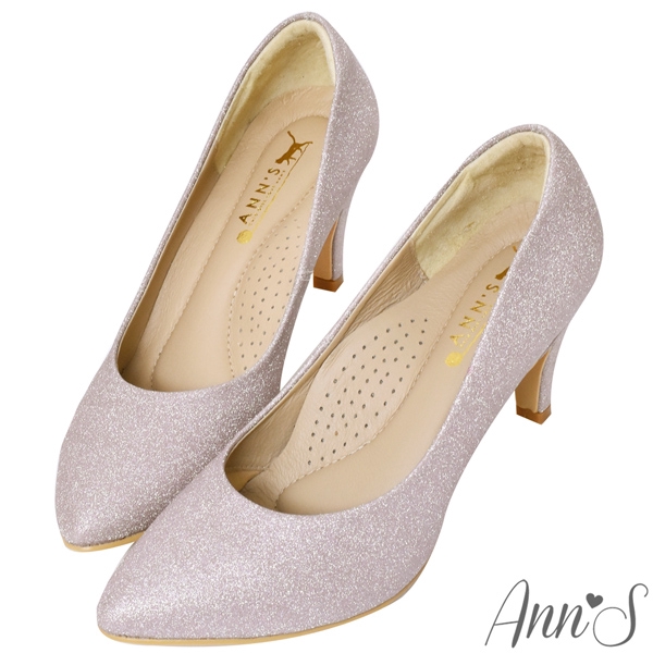 Ann’S睡美人-訂製晶鑽3D氣墊尖頭高跟鞋7.5cm-粉