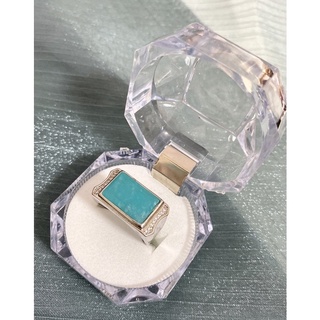 天河石戒指💍·中性款男戒·活動戒圍·天然水晶玉石·亞馬遜石