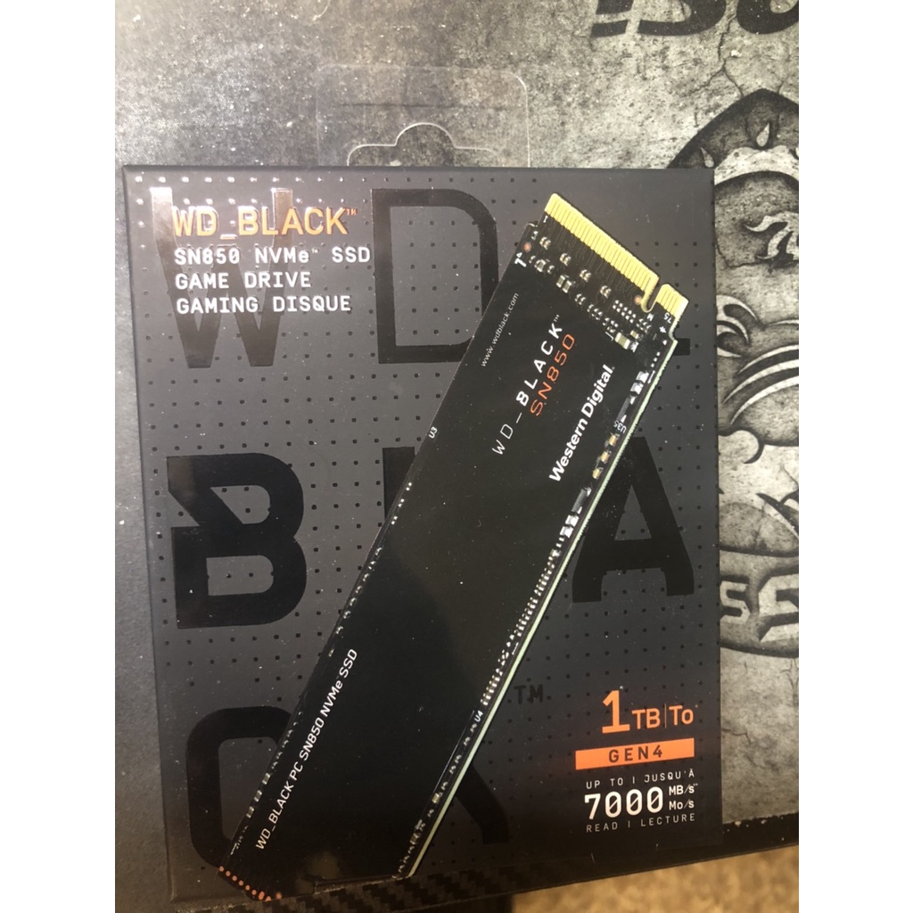 WD_BLACK SN850 1TB(無散熱片)/M.2 PCIe Gen4/ 讀:7000M/寫:5300M/TLC/