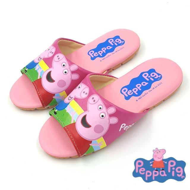 【MEI LAN】佩佩豬 Peppa Pig 粉紅豬小妹 喬治豬 室內拖鞋 止滑 耐磨 透氣 0050 粉 另有藍色