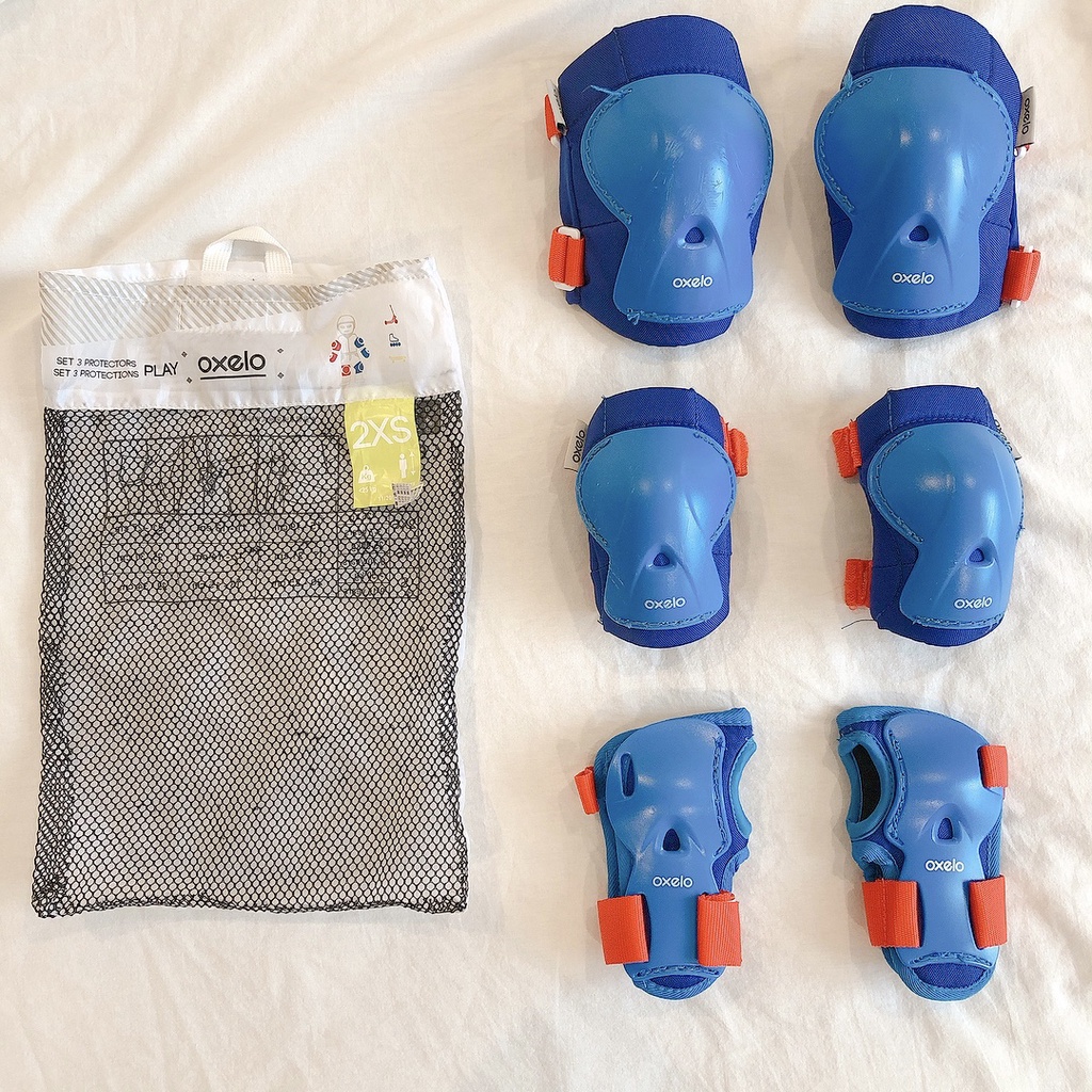 迪卡儂兒童護具/OXELO/兒童舒適護具 3 件套組 (護膝、護肘、護腕)