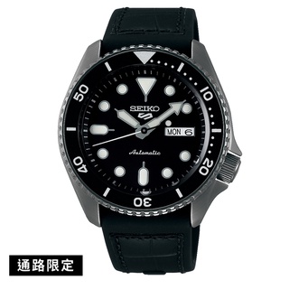 SEIKO 精工 5 sports (4R36-07G0X)(SRPD65K3) 水鬼機械腕錶-黑真皮錶帶/42.5mm