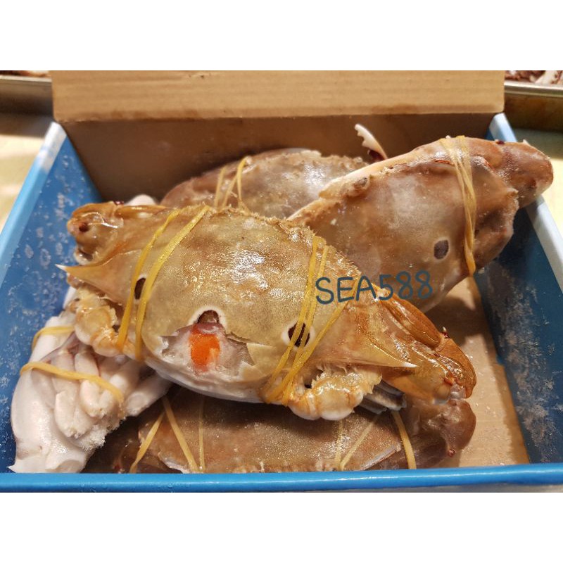 【SEA588】有蛋三點蟹 青花蟹 150-200 大隻 野生 螃蟹 銅板價 活凍