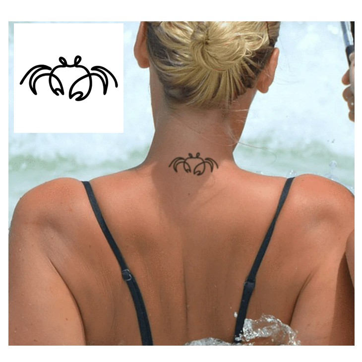 螃蟹(CRAD)紋身模版 半永久紋身 刺青 紋身果膠模板