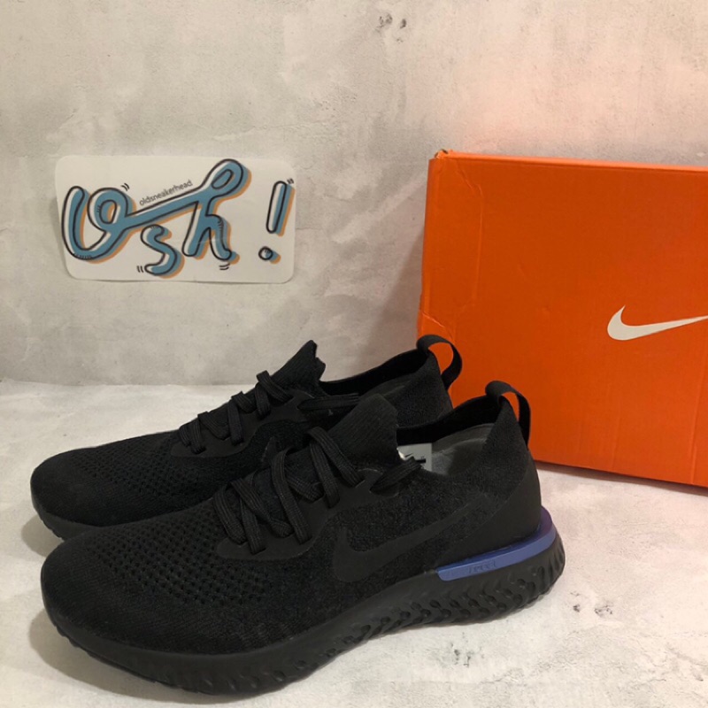 nike epic react black blue