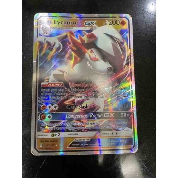 正版 寶可夢卡片 美版 Lycanroc GX