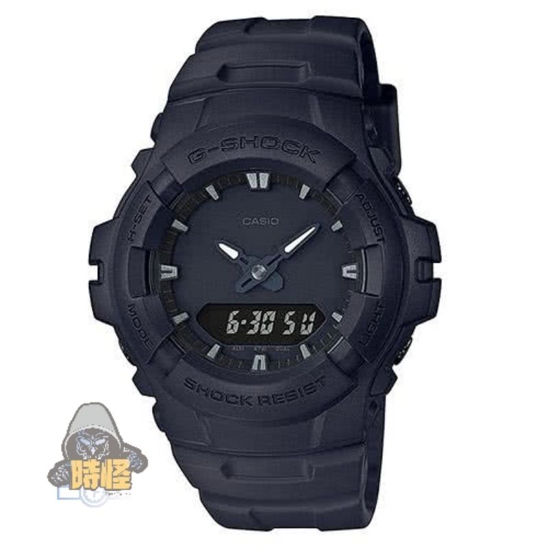 【CASIO】台灣卡西歐公司貨 G-SHOCK 簡約點綴造型設計腕錶 200米防水(G-100BB-1A)